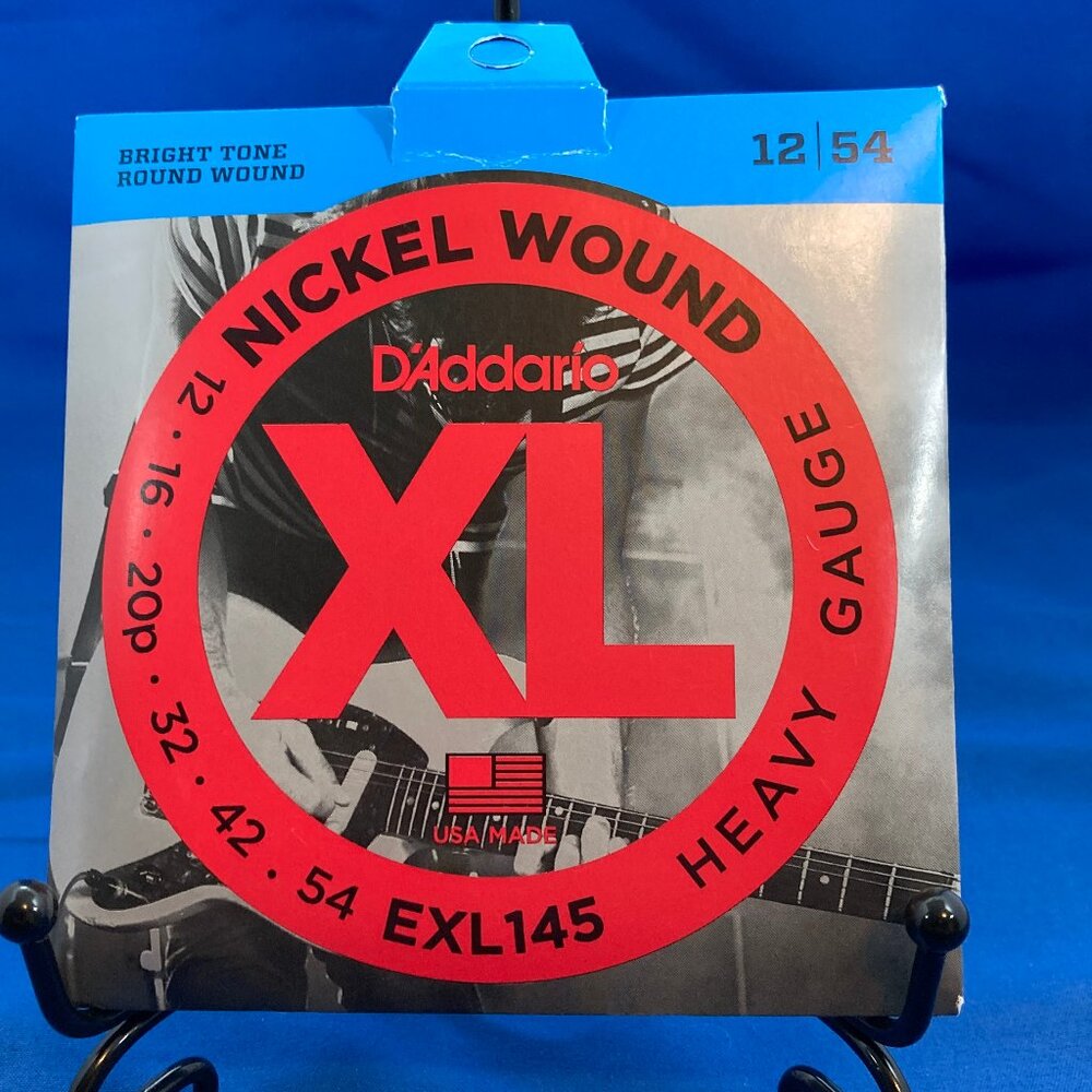 D'Addario EXL145XL Nickel Wound Electric Guitar Strings 12/54 Heavy Plain 3rd
